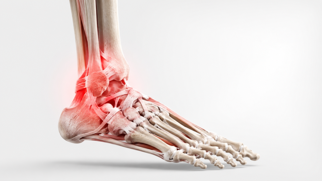Ayak bileği üç boyutlu anatomik görseli (temsili)